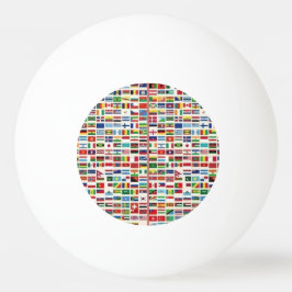 INTERNATIONALE FLAGEN TISCHTENNISBALL