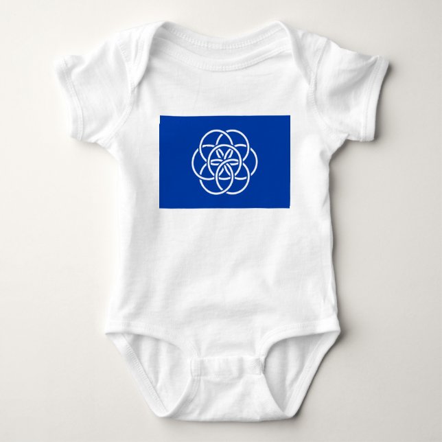 Internationale Flagge des Planeten Erde Baby Strampler (Vorderseite)