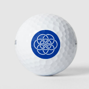 Internationale Flagge des Planeten Erde Golfball