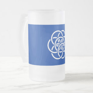 Internationale Flagge des Planeten Erde Mattglas Bierglas