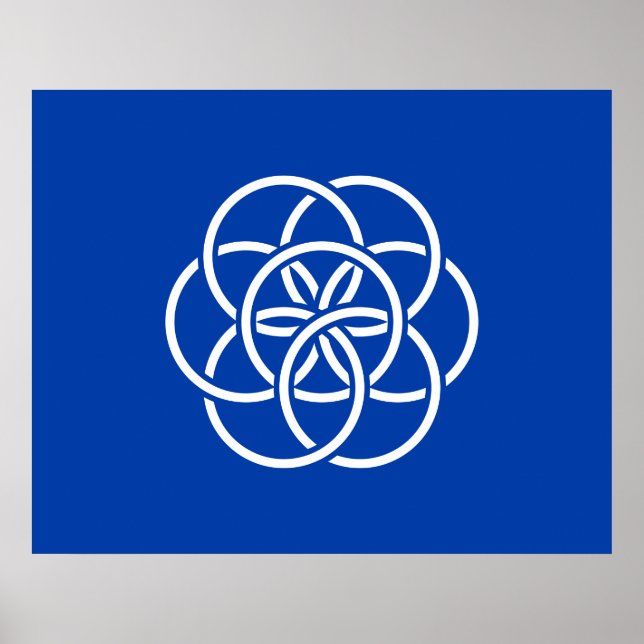 Internationale Flagge des Planeten Erde Poster (Vorne)