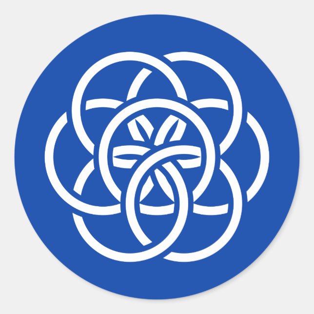 Internationale Flagge des Planeten Erde Runder Aufkleber (Vorderseite)