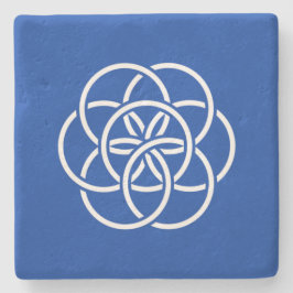 Internationale Flagge des Planeten Erde Steinuntersetzer