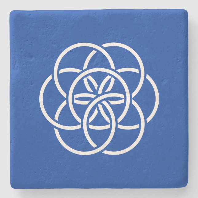 Internationale Flagge des Planeten Erde Steinuntersetzer (Vorderseite)