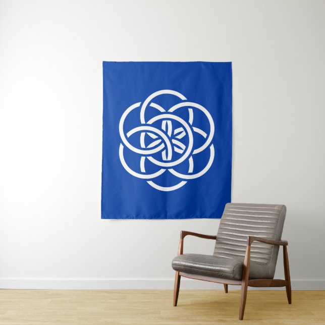 Internationale Flagge des Planeten-Erde-Tapestry Wandteppich (Beispiel)