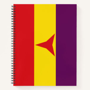 Internationale Flagge (Ziviler Krieg Spaniens) Notizbuch