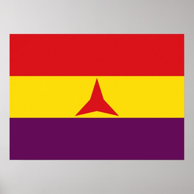 Internationale Flagge (Ziviler Krieg Spaniens) Poster (Vorne)