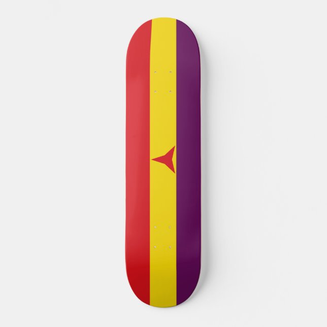 Internationale Flagge (Ziviler Krieg Spaniens) Skateboard (Vorderseite)