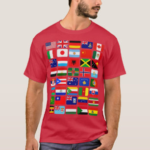 Internationale Flaggen 40 farbenfrohe Länder der W T-Shirt