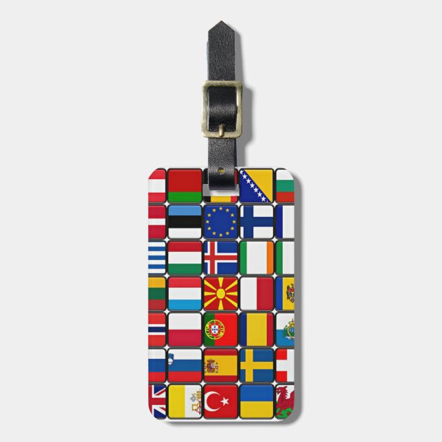 Internationale Flaggen Sammlung, Weltflaggen Gepäckanhänger (Vorderseite vertikal)