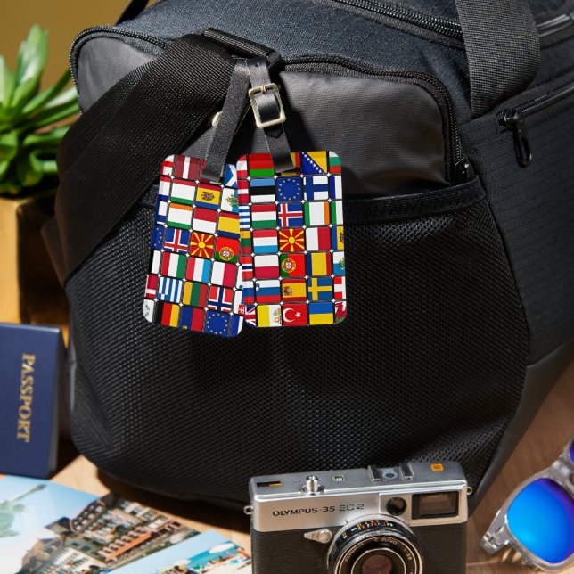 Internationale Flaggensammlung, Weltflaggen Gepäckanhänger (Vorderseite & Rückseite)
