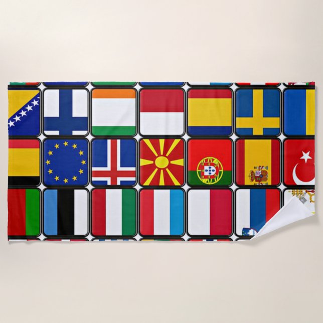 Internationale Flaggensammlung, Weltflaggen Strandtuch (Vorderseite)