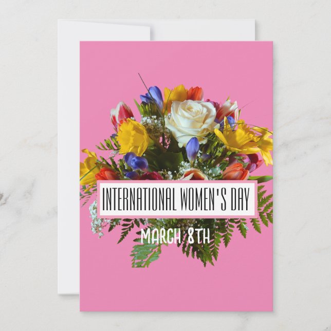 INTERNATIONALE FRAUEN - MÄRZ 8. EINLADUNG (Vorderseite)