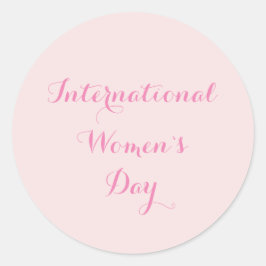 Internationale Frauentage Rosa Runder Aufkleber