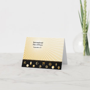 Internationale Friedensgrußkarte Dankeskarte