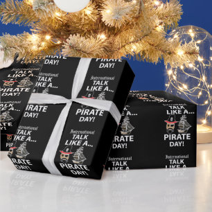 Internationale Gespräche wie ein Piratentag Geschenkpapier