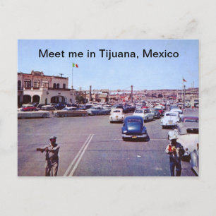 Internationale Grenze, Tijuana, Mexiko Vintage Postkarte