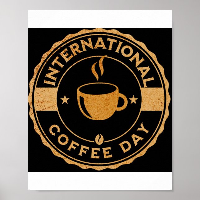 Internationale Kaffeetag-Gebläse Poster (Vorne)