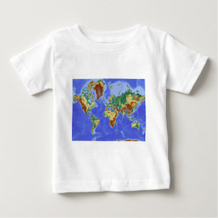 Internationale Karte für das Weltgebiet Baby T-shirt
