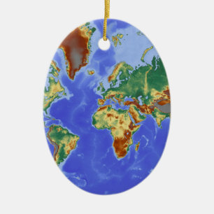 Internationale Karte für das Weltgebiet Keramik Ornament