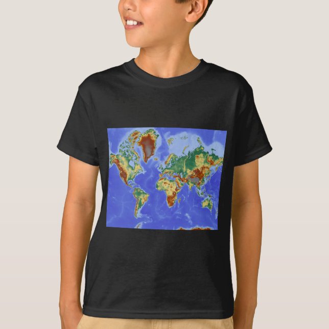 Internationale Karte für das Weltgebiet T-Shirt (Vorderseite)