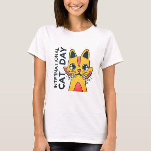 Internationale Katzen Tag Süße Katzenliebhaber T-S T-Shirt