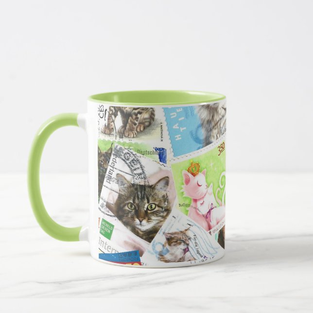 Internationale Katzenpostwertzeichen  Tasse (Links)