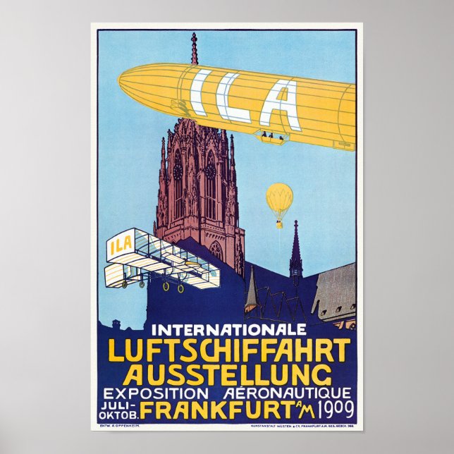 Internationale Luftfahrtausstellung 1909 Poster (Vorne)