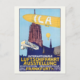 Internationale Luftfahrtausstellung 1909 Poster Postkarte