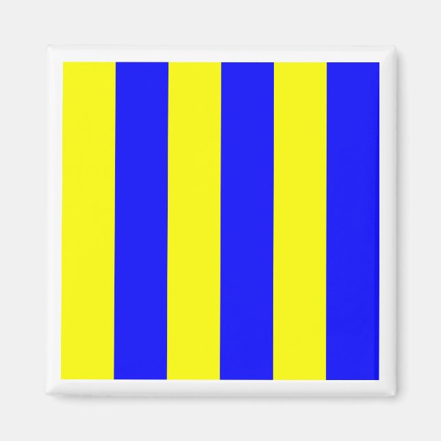 Internationale maritime Signalflagge GOLF Magnet (Vorne)