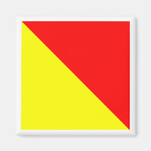 Internationale maritime Signalflagge OSCAR Magnet