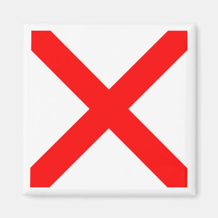 Internationale maritime Signalflagge VICTOR Magnet