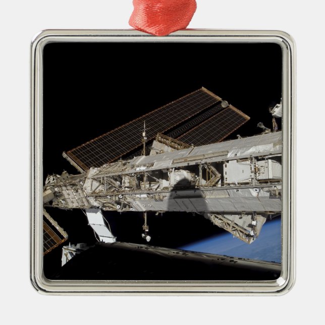 Internationale Raumstation 23 Silbernes Ornament (Vorne)