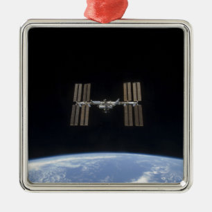 Internationale Raumstation 7 Silbernes Ornament
