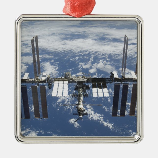 Internationale Raumstation im Orbit 2 Ornament Aus Metall (Vorne)
