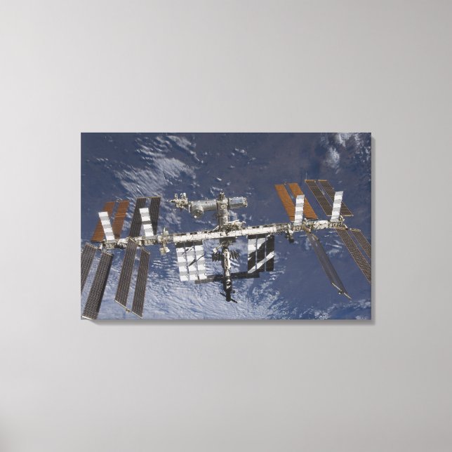 Internationale Raumstation im Orbit Leinwanddruck (Vorderseite)