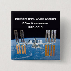 Internationale Raumstation ISS 20 Jahre alt Button