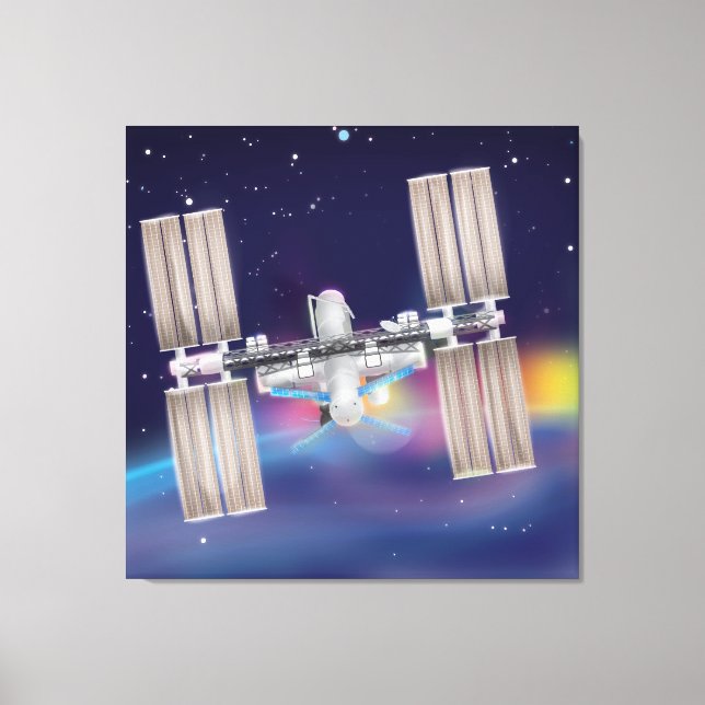 Internationale Raumstation Leinwanddruck (Vorderseite)