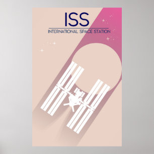 Internationale Raumstation Weltraum Kunst. Poster