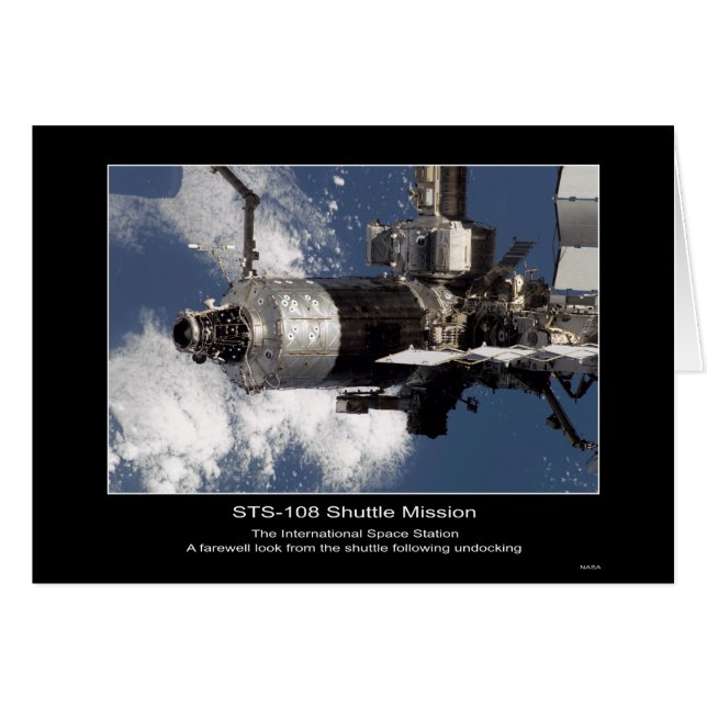 Internationale Raumstation wie von STS-108 S geseh (Vorderseite (Horizontal))