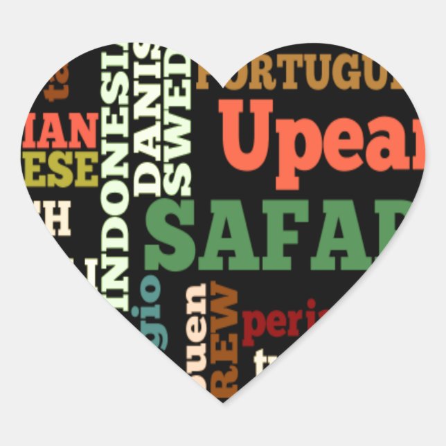 Internationale Reisegespräche Herz-Aufkleber (Vorderseite)