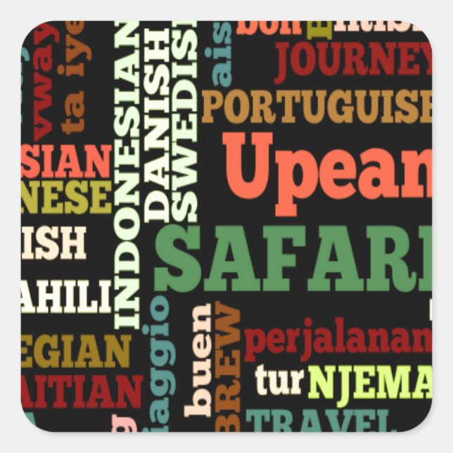Internationale Reisegespräche Quadratischer Aufkleber (Vorderseite)
