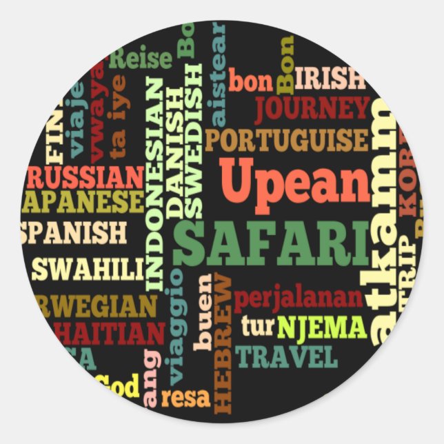 Internationale Reisegespräche Runder Aufkleber (Vorderseite)