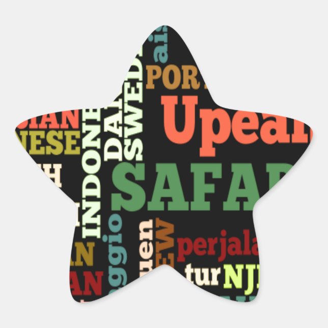 Internationale Reisegespräche Stern-Aufkleber (Vorderseite)