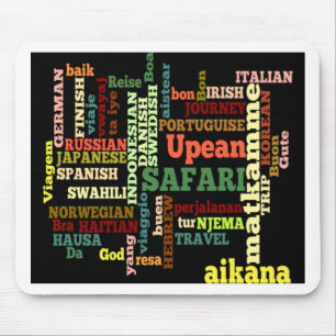 Internationale Reisegrüße Mousepad