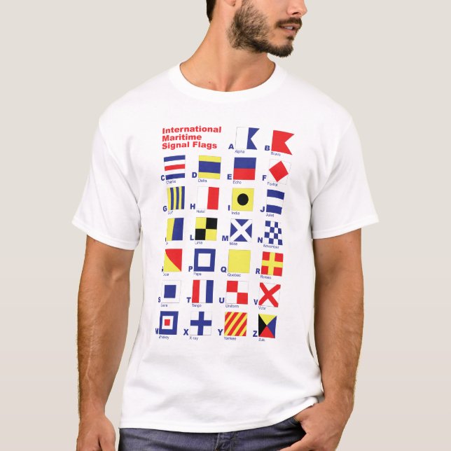 Internationale Seesignal-Flaggen T-Shirt (Vorderseite)