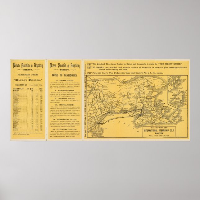 Internationale Steamschiffwege, Nova Scotia Poster (Vorne)