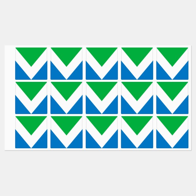 Internationale Vegane Flagge Etiketten (Blatt)