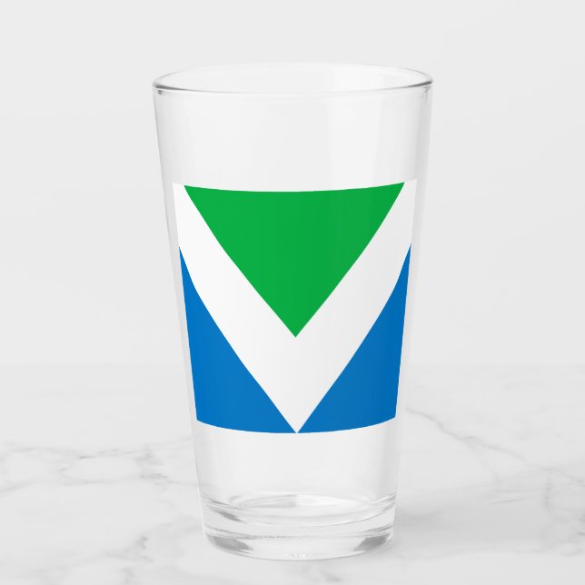 Internationale Vegane Flagge Glas (Vorderseite)