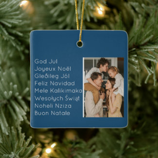 Internationale Weihnachtsgrüße Keramikornament